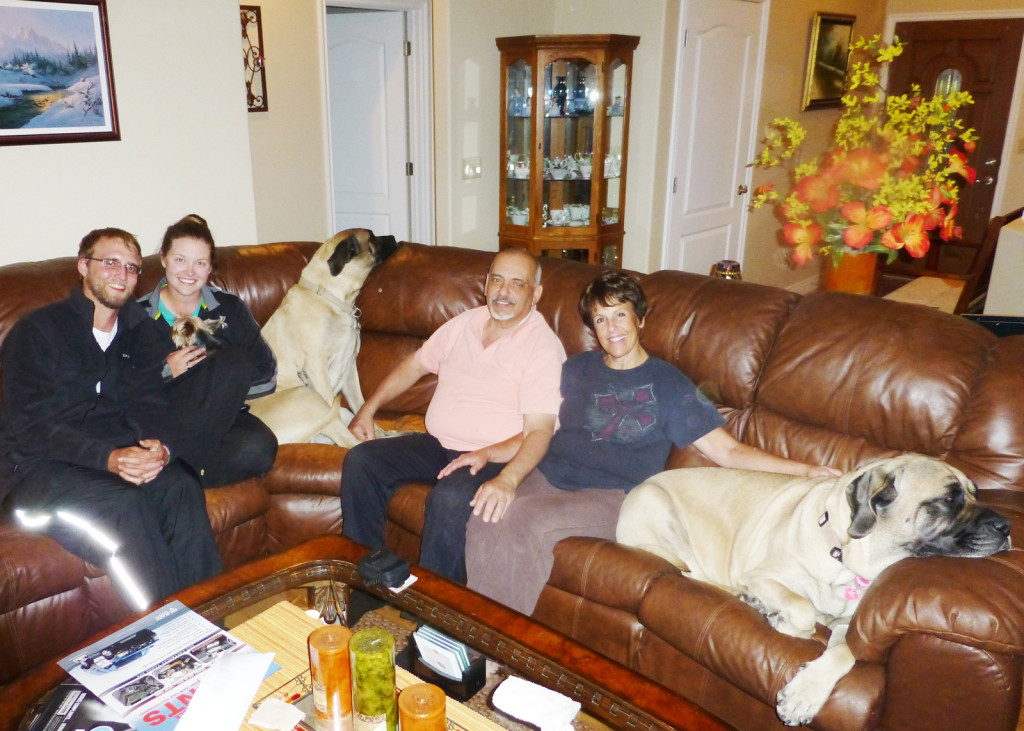 Us, the Delaurentis family, and their gigantic Mastiffs
