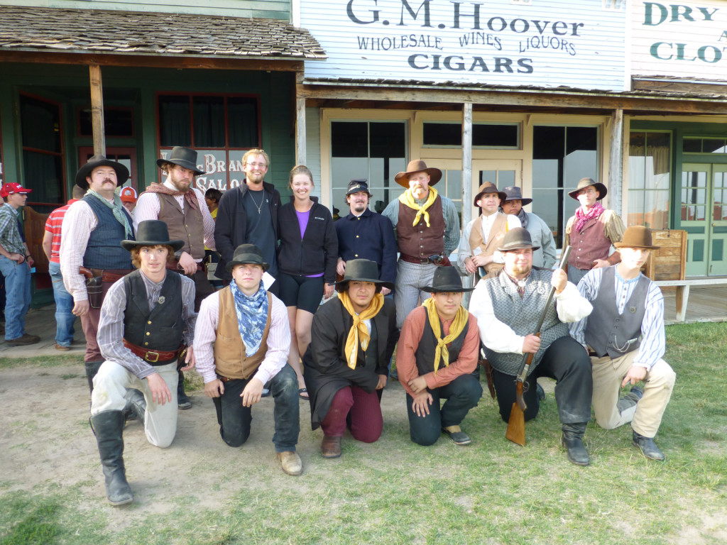 Mike and Lindsie with the Boot Hill Museum gunfighters