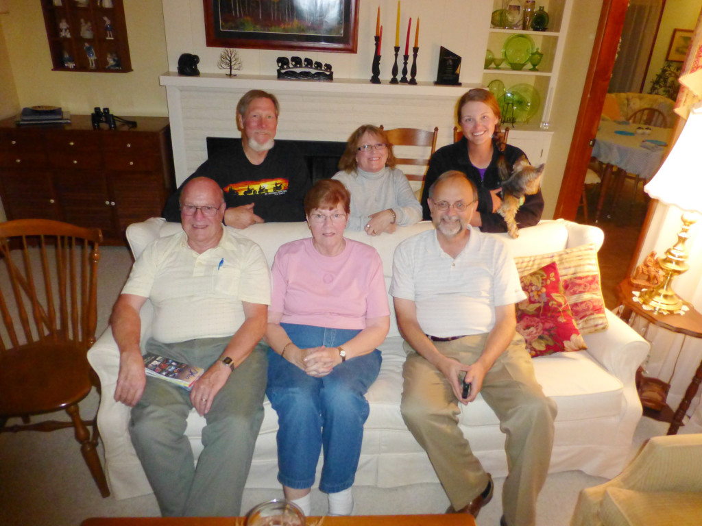 Glen, Brooks, Carolyn, Regina, Pastor Alan, Lindsie, and Jaeda