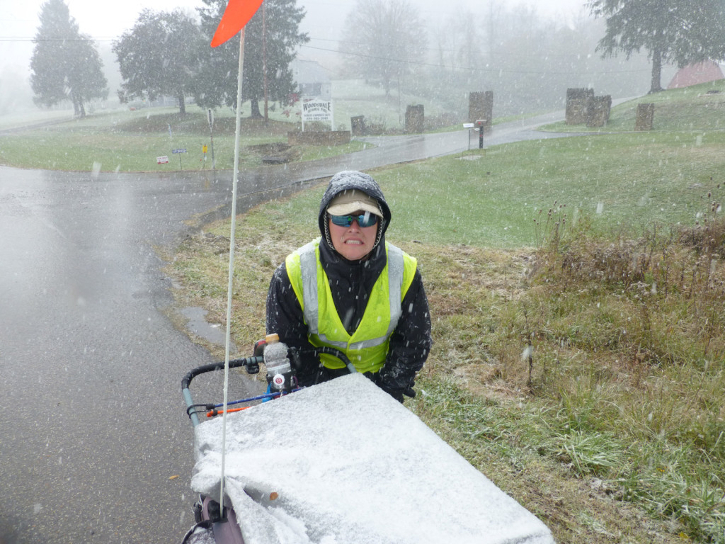 Lindsie and the newfound snow...